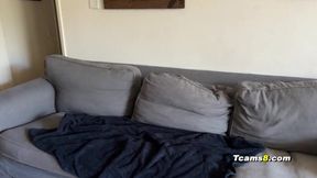 Busty shemale takes hard anal fuck doggystyle