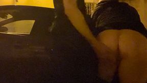 an amateur guy has his smooth pale ass exposed and fondled in the street