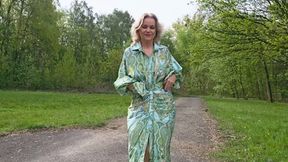 Showing Off Big Natural Tits In Public Park