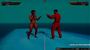 Vittoria Battles Master Ken in Steamy Naked Fighter 3D Encounter