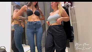 Secret revealed - girlfriends in the changing room!