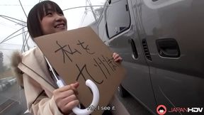 Busty Japanese Teen Mikoto Mochida is sucking a stranger's dick