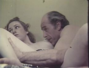 Vintage blonde babe fucking an bold old guy