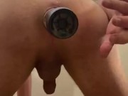 Stretching my 19 year old virgin ass.