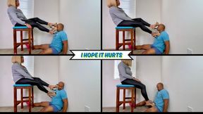 I Hope It Hurts - Goddess Rapture Makes Her Foot Slave Sit at Her Feet - He Must Do As She Says To Her High Heels & Feet, Or Get Punished By Them - UltraHD (M4)