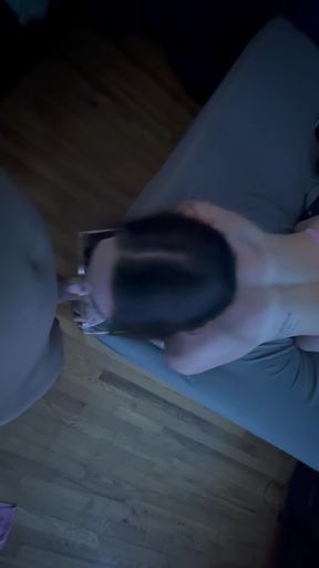 Amateur babe shows off her tits while giving a sloppy blowjob on OnlyFans