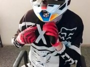 MX motoboy cumming on MX Helmet