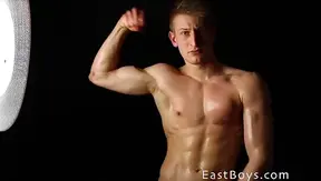 Muscle God Flexes Hard as Shemale Admires His Sculpted Body – 18+