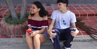 Hot big ass latina chick worhips her boyfriend's cock with her mouth and then gets her pussy destroyed doggystyle