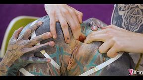 Tattooed Teens Deepthroat Dildos and Anal Fingering
