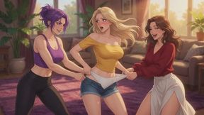 Wedgies Stories #4: Violet Messy Bun's Playful Panties Tangle