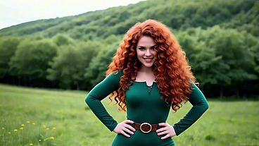 Merida Brave - Redheaded Princess Wrecked & Filled (AI)