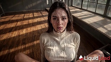 I ran into my girlfriend at the basketball court and took her to the warehouse to fuck her and cum all over her [AI]