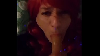 Juli Heart sucks dildo 2