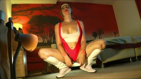 Amateur fit gym teacher Ana goes crazy and wild topless with hot pussy pictures in-camera in a hotel room