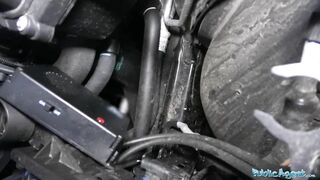 Public Agent Coco Kiss Fix my Car and Fuck my Pussy