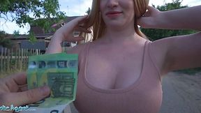 Busty Redhead Kiara Lord Gets Hammered in Her Tight Dress by Public Agent