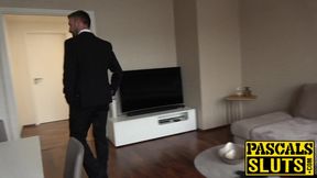 Busty sub Jennifer Mendez rough riding Masters BDSM dick