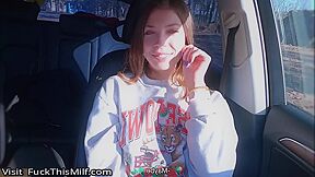 Cute Girl-hitchhiker Agreed To Give A Blowjob For Money