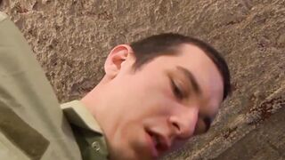 Army Dude' Anal Threesome with Twinks - Raw Ass-Fucking Action
