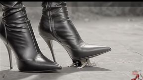 shrinked and merciless crushed under my stiletto boots