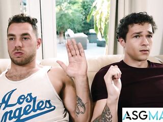 Str8 Dongs Invite Neighbour to Finish 'em Off in Circle Jerk