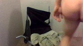 Peeing on Myself, Sampling My Piss & Oiled-up Dildo in Ass