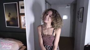 Babysitter Allie gets creampie from boss