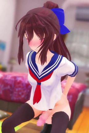 Hikari with Big Dildo futa Shemale