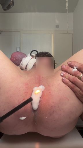 Asshole Balls and Cock on Fire