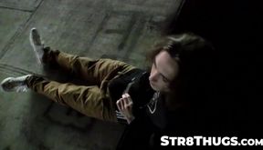 Str8Thugs.com - Horny skater dude Sean Johansen's car-bound cock stroking adventure
