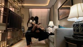 Two Queen sailor uniform master ride on ponyboy stomach sitting while crawling ponyplay #CH061