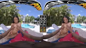 VIRTUAL PORN - Eden West Unleashes Her Naughty Side For A Beachside Massage Turned Wild Escapade