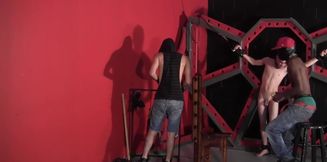 Appealing boy gets sexually stimulated in merciless bondage maledom