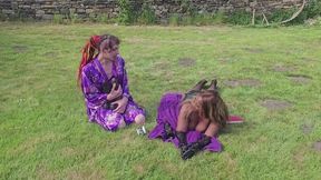 Jasmine_dlight & Ava Black - Don't Interrupt a Sunbathing Goddess - Extreme Anal Shemale Punishment Fisting