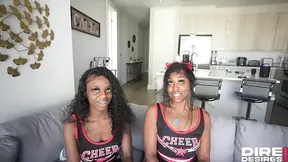 Cheerleader takes help in the form of a mouthful