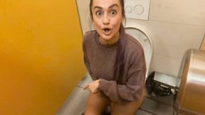 Crowded toilet, lots of noises HD