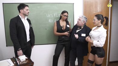 Instituto Limón Leche salvaje trio argentino con preceptora y alumna