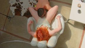 I LOVE this PALE CURVY BODY REDHEAD BIG TITS TEEN BITCH and FUCK Her HARD
