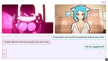 Nicole Risky Job - Story Show part 1 [Hentai game PornPlay ] Ep.9 Fancy tits 69 is asking Nicole to play with a dildo on cam