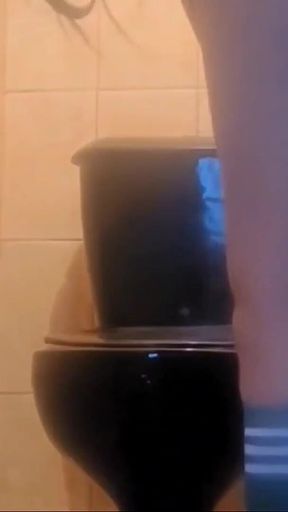 Home-grown Student! Butting in the Bathroom with My Classmate with the Pe Uniform on!