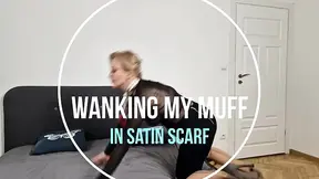 Silk scarf and seamed stockings making my muff wet