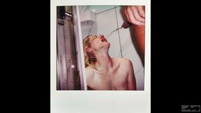 scarlett gets pissed on after gangbang