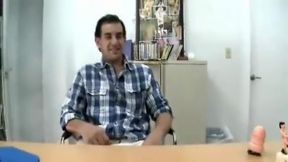 POV gay blowjob at audition