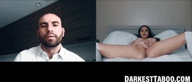 Athena Faris teases with her big natural tits and plays with her pussy on webcam