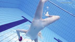 ”Elena Proklova underwater mermaid in pink dress”