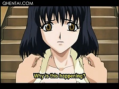 Cute hentai girls hardcore fucked in chains in a bondage