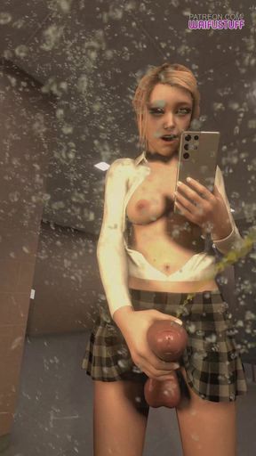 Futanari School Bullies Trampel, Piss and Fuck you.