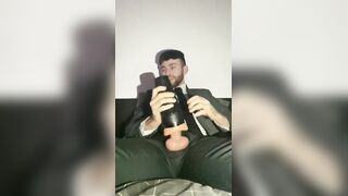 Smoking and Fleshlight Fucking in Suit (PART 2)