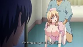 White Blue 4 - Old Man Bangs Busty Hentai Nurse While Her Boyfriend Watches